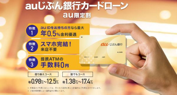 auじぶん銀行カードローン借り換えコースは年収2分の1まで借りれる