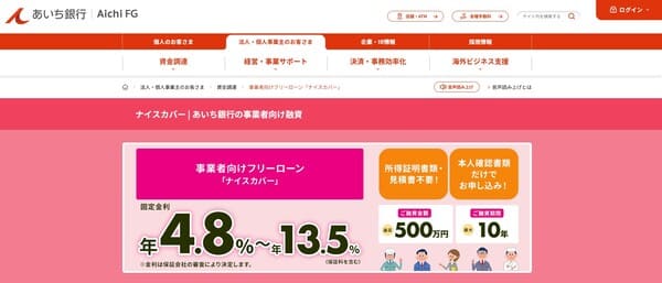 あいち銀行のビジネスローン