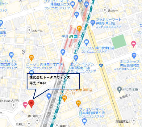 株式会社トータス・ウィンズ所在地図